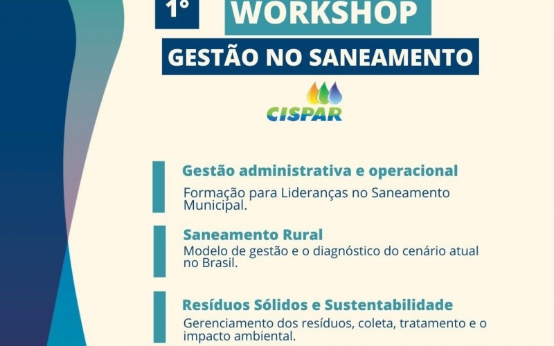 Vem aí: 1º Workshop com foco em Gestão no Saneamento.